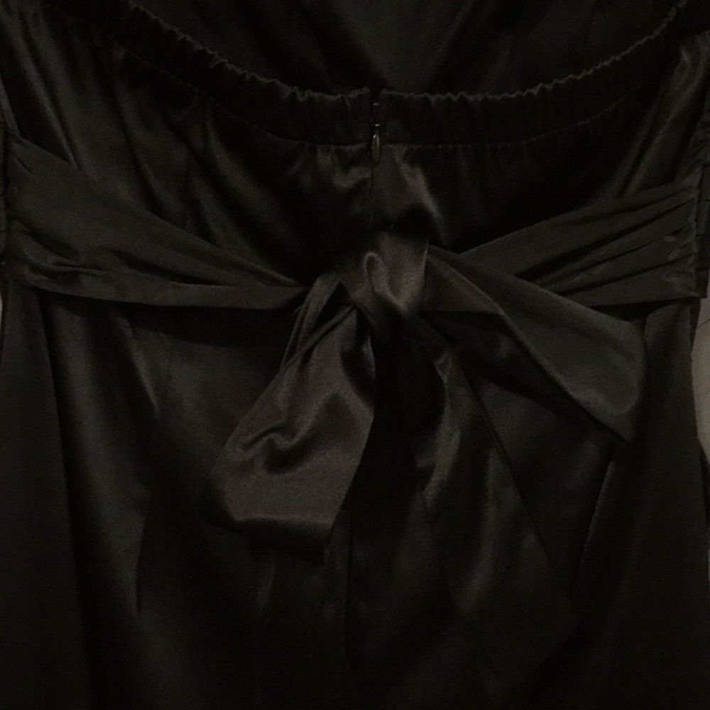 Black Formal Strapless Mini Dress with Bow Size 13 - Picture 9 of 10